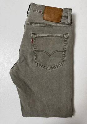 Levis 502 Jeans Mens 31x30 Gray Stretch Tapered Leg Premium Denim Pants - Image 1 of 4
