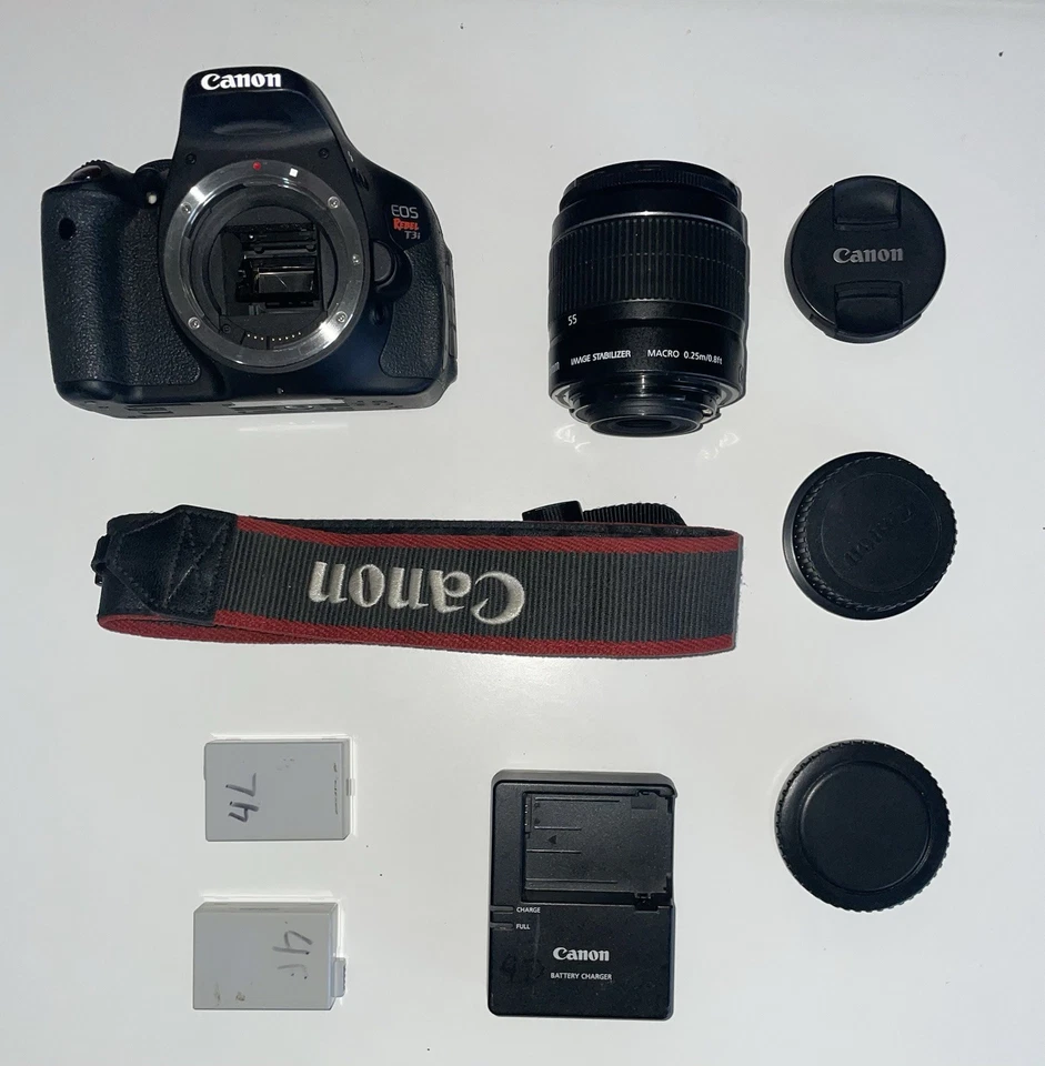 Kit de cámara Canon EOS Rebel T3i DSLR EF-S 18-55mm EXCELENTE ESTADO Foto 1 de 4