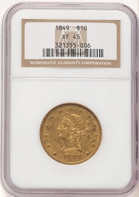 1849 $10 Liberty Eagle NGC XF45 - Image 1 of 2