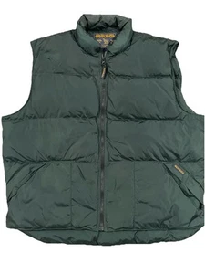 VTG Woolrich Men’s Forest Green Duck Down XL Packable Puffer Vest - Picture 1 of 8