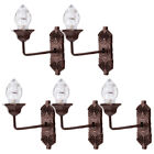  5 Pcs Dollhouse Wall Light Abs LED Desk Lamp Outdoor Decor Household Items