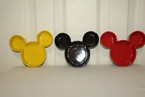 SELTEN DISNEY MICKEY MOUSE KOPF GEFORMT KERAMIK SNACK/DIP/SCHMUCK GESCHIRR INSGESAMT 3 - Bild 1 von 8