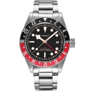 GMT 41MM Reloj para hombres 10ATM Buceo de lujo Corgeut Zafiro SS Banda Reloj automático - Imagen 1 de 15