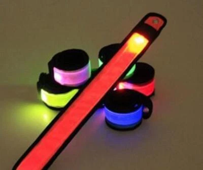 LED SLAP Bracelet Band Night Light Safety for Ankle Arm Running Walking Cycling - Image 1 of 4