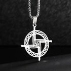Witch Knot Necklace Stainless Steel Magic Knot Pagan Wicca Symbol Pendant Gift