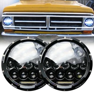 Par de faros LED Hi-Lo DRL de 7 pulgadas para camioneta Ford F-100 F-250 F-350 1953-1977 - Imagen 1 de 7