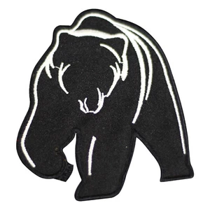 Oso Negro Grizzly Bordado Hierro en Costura en Parche Insignia para Ropa 7,5x8,5 cm - Imagen 1 de 1