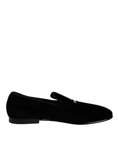 Dolce&Gabbana Herren Schwarz Halbschuhe Baumwolle Einfarbig DG Stickerei Flache Schuhe Gr. EU 41,5 - Bild 1 von 7
