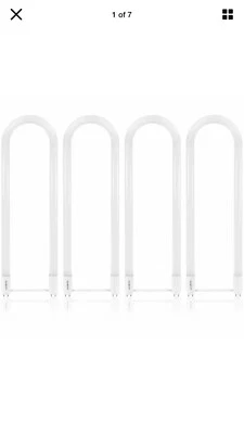 Luxrite U Bend LED Tube Light T8 T12 32W Equivalent 3000K 2000lm G13 4-Pack - Image 1 of 4