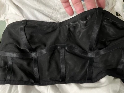 FREE PEOPLE SEXY BLACK SHEER MESH BANDANA CLUB PARTY CORSET BUSTER TOP NWT - Image 1 of 4