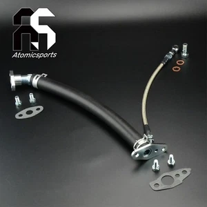 Oil Feed & Return Line For TOYOTA 7MGTE CT9 CT12 CT20 CT26 4AN 19mm High flow - Picture 1 of 3