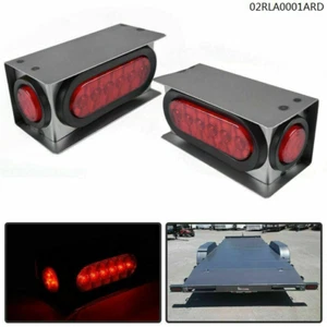 Fit For Trailer/Truck Steel Housing Box With 6" Oval Tail Light, 2" Marker Light - Foto 1 di 12