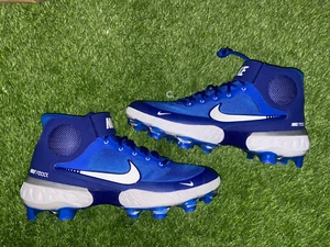 NIKE MENS ALPHA HUARACHE 3 ROYAL BLUE/WHITE RUBBER BASEBALL CLEATS SIZE 15 NWOB - Picture 1 of 7
