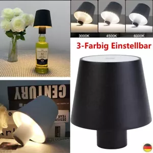 Akku LED Flaschenaufsatz Tisch-Lampe Flaschen-Leuchte Deko-Licht Dimmbar 5200mAh - Bild 1 von 20