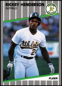 1989 Fleer Update #U-54 Rickey Henderson Athletics NM-MT
