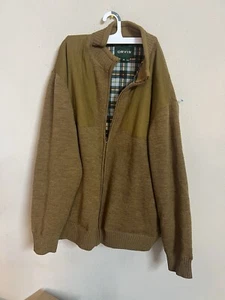 ORVIS Size Large Mens 100% Wool Full Zip Shooting Jacket Bomber Hunting Thick - Picture 1 of 13