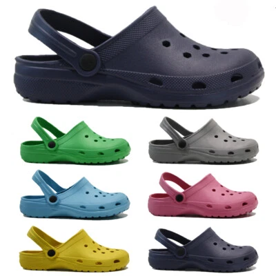 DONNA ZOCCOLI MULI PANTOFOLE INFERMIERE GIARDINO SPIAGGIA SANDALI OSPEDALE SCARPE IN GOMMA  - Immagine 1 di 4