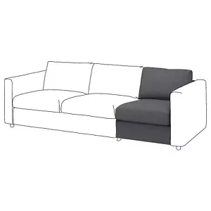 IKEA VIMLE Cover - 1-Seat Section - Gunnared Medium Grey - 404.958.10 - Picture 1 of 3