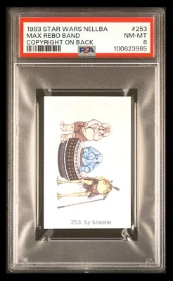 1983 star wars nellba #253 max rebo band; swedish SSP copyright PSA 8  POP 2, 0^ - Image 1 of 4