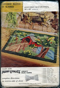 Covered Bridge Summer Foundation 24x36 Lochnadel - Tante Lydias Teppichgarn NEU - Bild 1 von 2