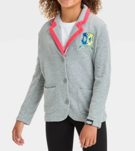 Girls' Astrid Northanger Beetlejuice School Blazer Gray Size XL 14 - Picture 1 of 8