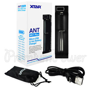 XTAR ANT MC1 Plus charger Micro USB LED for Li-ion battery 18650 26650 16340
