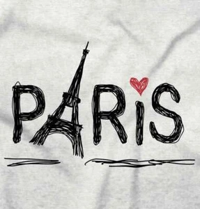 Paris Eiffel Tower French Romantic Graphic Girls Kids Youth Crew T Shirts - Picture 1 of 4