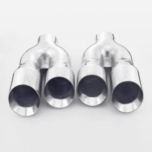 Punta de escape de acero inoxidable 304 doble ángulo corte doble 2 piezas para Camaro Trans Am - Imagen 1 de 9