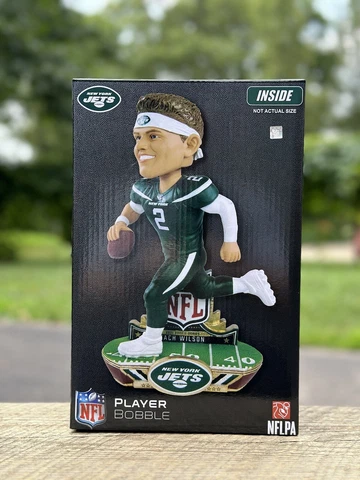 Zach Wilson New York Jets NFL 2021 Rookie Series Bobblehead FOCO ORIGINAL BOX Cover