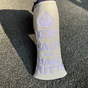 "Keep Calm" Sand Trap's Putter Works Putter Cover, hellgrün - Bild 1 von 4
