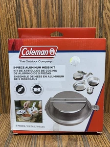 New Coleman Camping Cookware 5-Piece Aluminum Nesting Scout Mess Kit - Picture 1 of 3