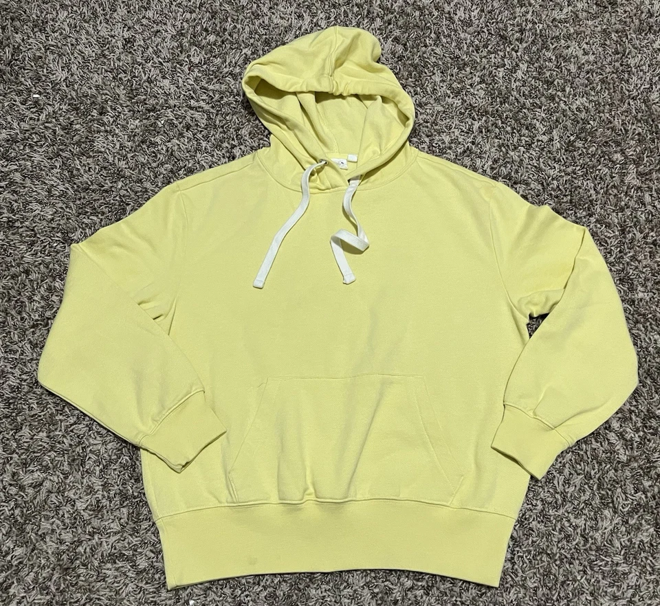 Sudadera con capucha para mujer Gap amarilla ligera de mezcla de algodón pequeña Foto 1 de 4