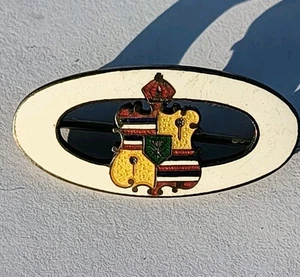 Hawaiianische Brosche weiß emailliert Sterlingsilber Made in Honolulu (HC) - Bild 1 von 6