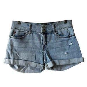 Hudson New Women’s Ruby Mid Thigh Shorts Denim Jeans Distressed Light Wash 31 - Picture 1 of 7