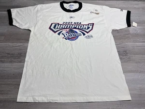 Vintage Detroit Pistons 2004 NBA Champions Reebok T-Shirt Mens Size Large NWT - Picture 1 of 8