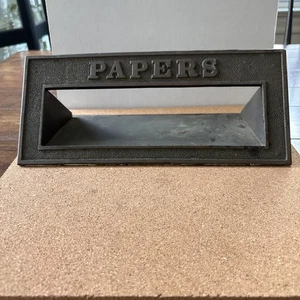 Vintage Bronze Messing Tür Zeitung Post Slot Drop Architektur Bergung Papiere - Bild 1 von 6
