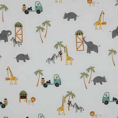 Safari Tiere Stoff Afrika Tiere Kinderstoff Baumwollstoff Meterware Kinder BC021 - Bild 1 von 4