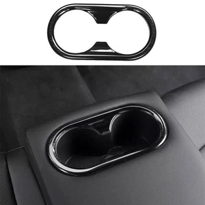 👍For Hyundai Sonata 2020-2023 Titanium Black Rear Water Cup Panel Frame Trim 1x - Picture 1 of 11