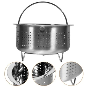 Olla vaporera de arroz de acero inoxidable para bebé con mango - Imagen 1 de 12