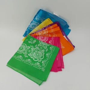 Bandana Set bunt hell Western Freizeit Party Cosplay 20" x 20" - Bild 1 von 4