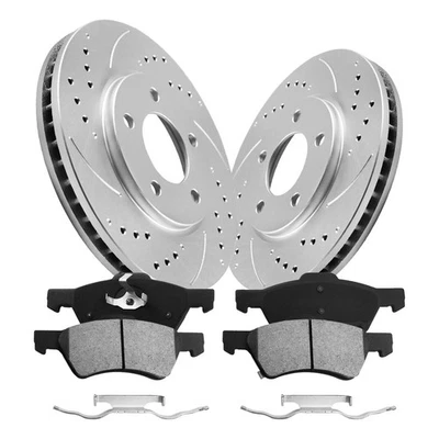 Front Disc Rotors Brake Pads for Dodge Caravan Chrysler Town & Country Voyager - Image 1 of 4