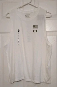 Under Armour Damen Freedom Muscle Tank weiß Gr. 2XL lose NEU Neu mit Etikett - Bild 1 von 13