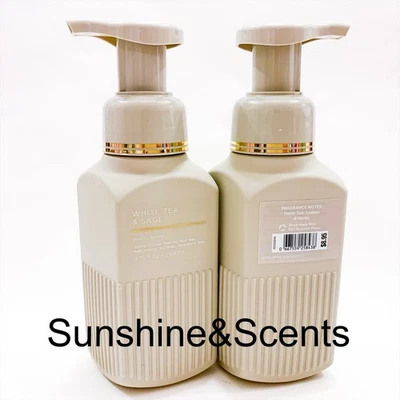 2-PACK Bath & Body Works WHITE TEA & SAGE Gentle Foaming Hand Soap 8.75oz - NEW - Image 1 of 4