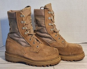 UFCW Men's Military Army Desert Combat Boots Steel Toe Vibram Sole 4 Extra Wide - Picture 1 of 9