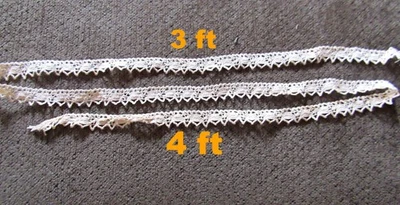 Ribete de encaje coleccionable 7 pies beige ENVÍO GRATUITO Limpio uso de trabajo en edredones de ropa  Foto 1 de 4
