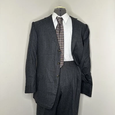 Ermenegildo Zegna Mens 41R Suit 36x31 2 Piece Flannel Blazer Sport Coat Jacket - Image 1 of 4