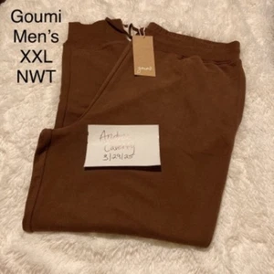 Goumi Herren XXL Braun Jogginghose Jogger Neu mit Etikett Relaxed Fit gebänderte Bündchen Kordelzug - Bild 1 von 2