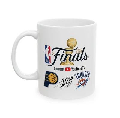 2025 NBA FINALS PACERS VS THUNDER 15 OZ COFFEE MUG. - Image 1 of 3