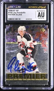 Patrik Elias Signed 1996-97 SP Jay Pandolfo Card #180 Devils CGC AU JSA 10 Auto - Picture 1 of 2