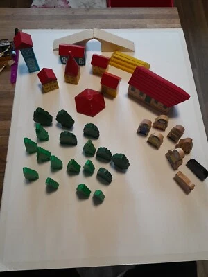 CENTRO DI APPRENDIMENTO PRECOCE ELC VINTAGE TRENO IN LEGNO FERROVIA VILLAGGIO lotto misto - Immagine 1 di 4